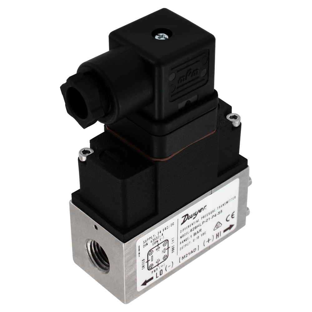 Dwyer Water Differential Pressure Transmitter 0…6 Bar 0…10V 24V AC/DC