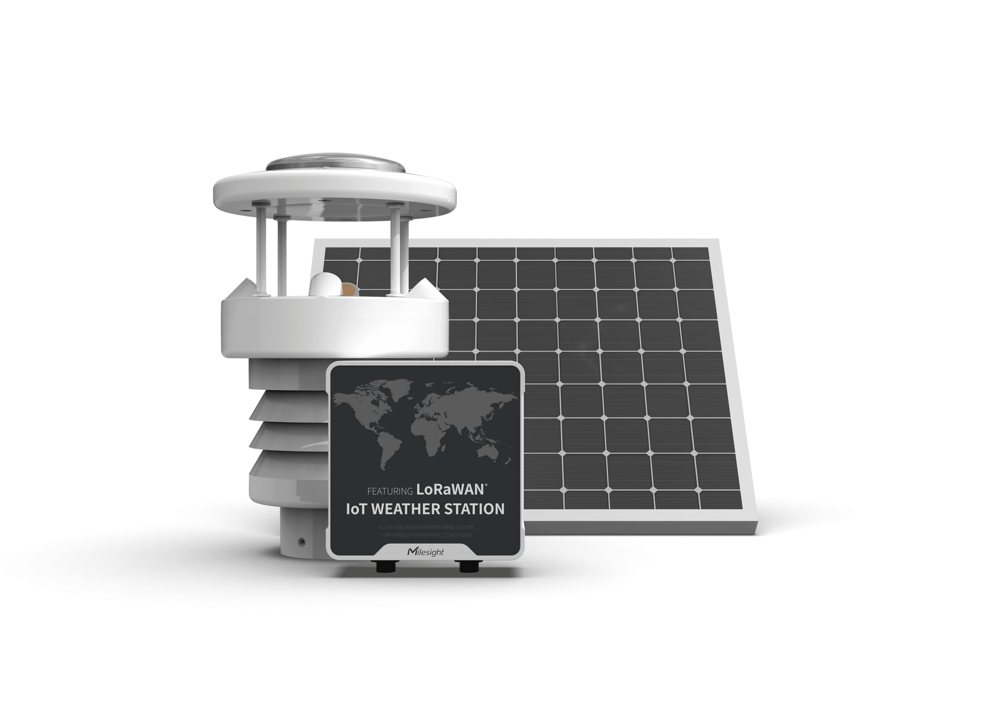 Milesight IoT Weather Station LoRa Solar Ultrasonic Wind ABS IP65 IoT