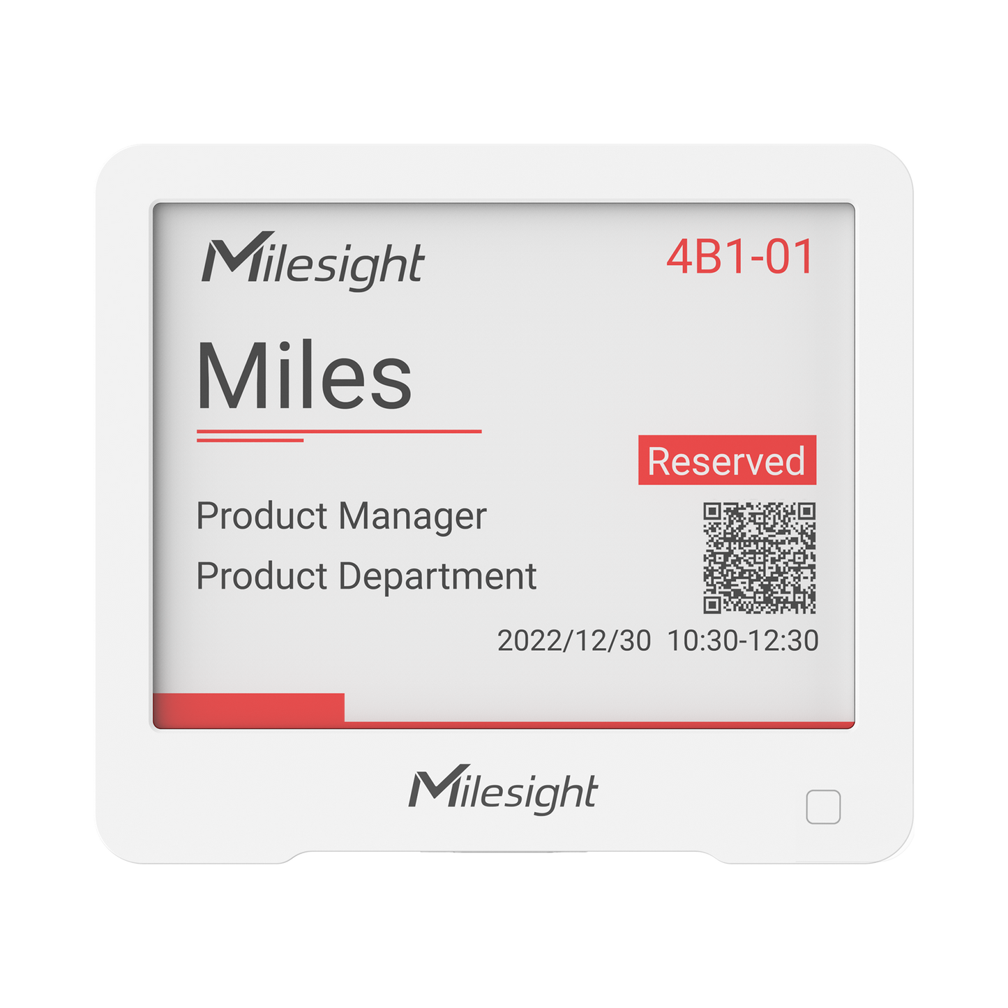 Milesight 4.2 E-ink Qr Code Display Multilingual Workplace Signage IoT