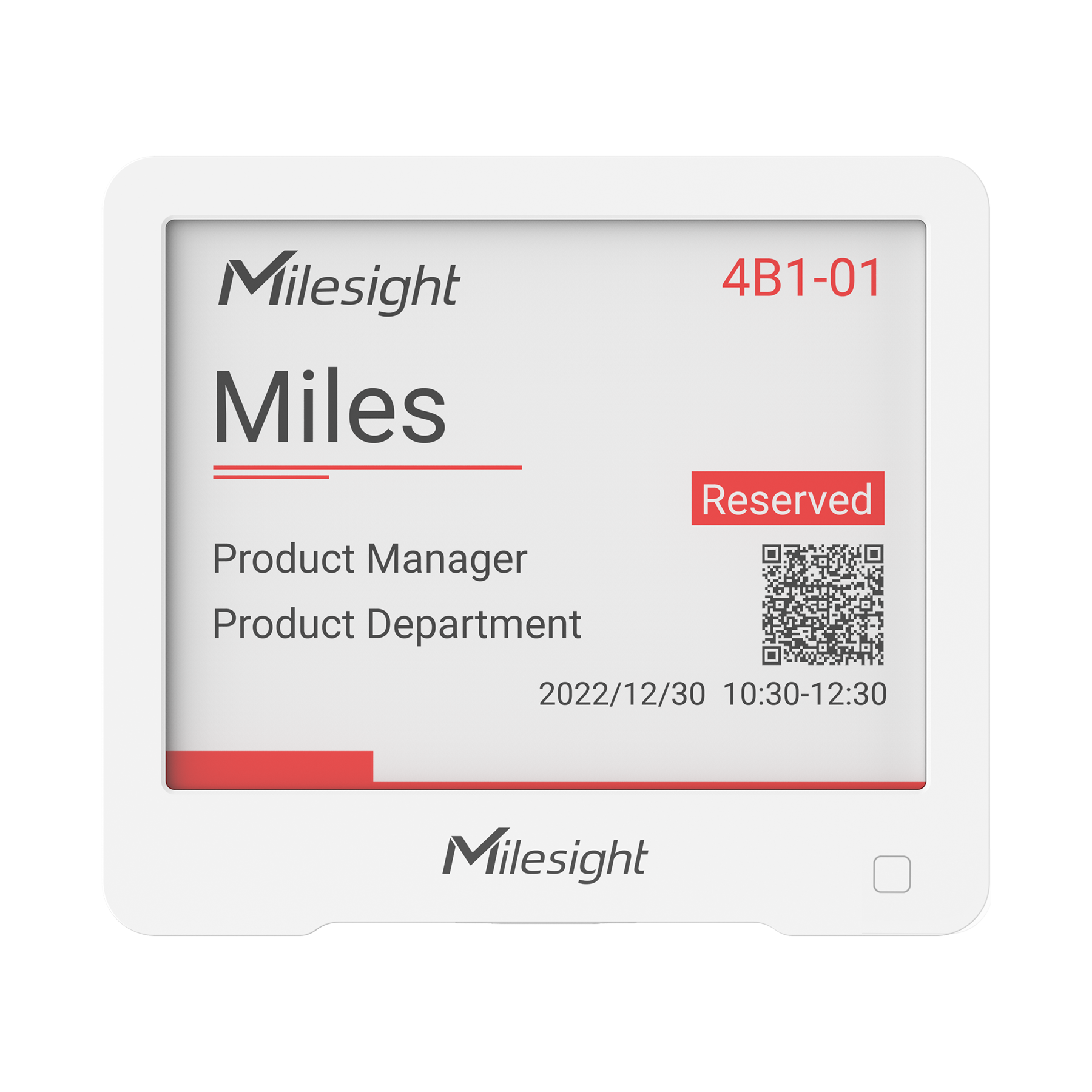 Milesight 4.2 E-ink Qr Code Display Multilingual Workplace Signage IoT