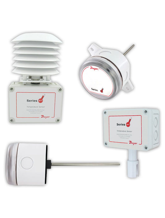 Dwyer Outdoor Temperature Transmitter Weather Shield 4…20mA 24VDC HVAC