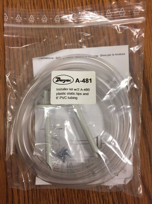 Dwyer Installer Kit Includes 2 Plastic Static Pressure Tips & PVC Tubing
