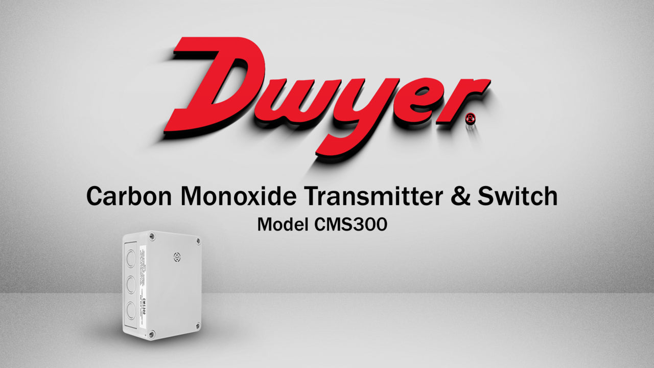 Dwyer Room CO Transmitter 0…300 PPM 4…20mA 2…10V Relay O/P 30VAC/DC