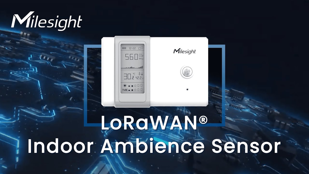 Milesight Ambient Environment Monitor LoRa IAQ IEQ CO? eInk Battery