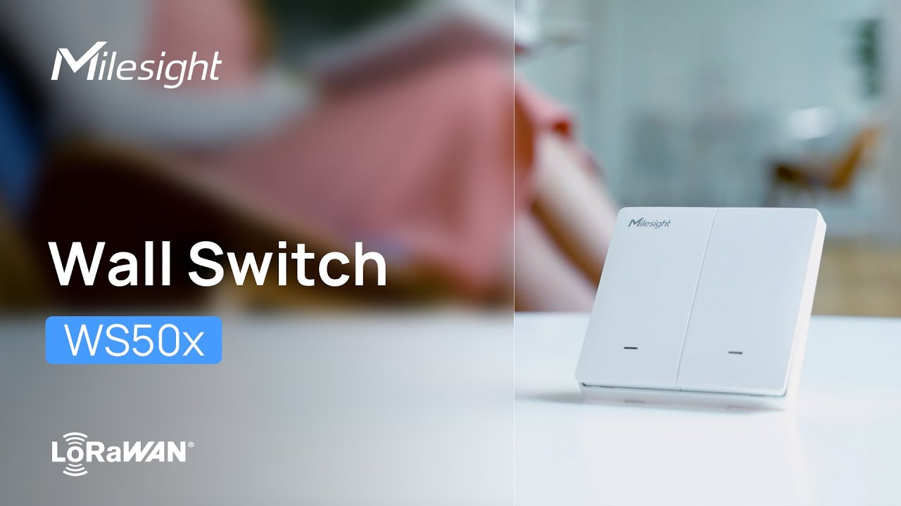 Milesight Smart Wall Switch White 86-type 1-gang LoRa D2D 2-3-wire IoT
