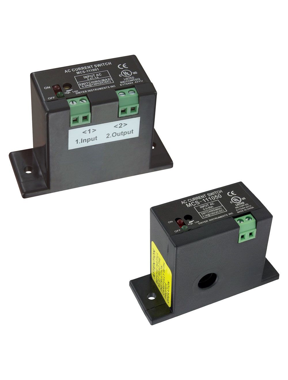 Dwyer MCS Miniature Current Switch Potentiometer Set Point LED MCS-111050