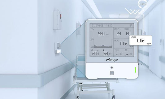 Milesight Indoor Environment Monitor LoRa IAQ IEQ PP2.5 PM10 eInk Battery