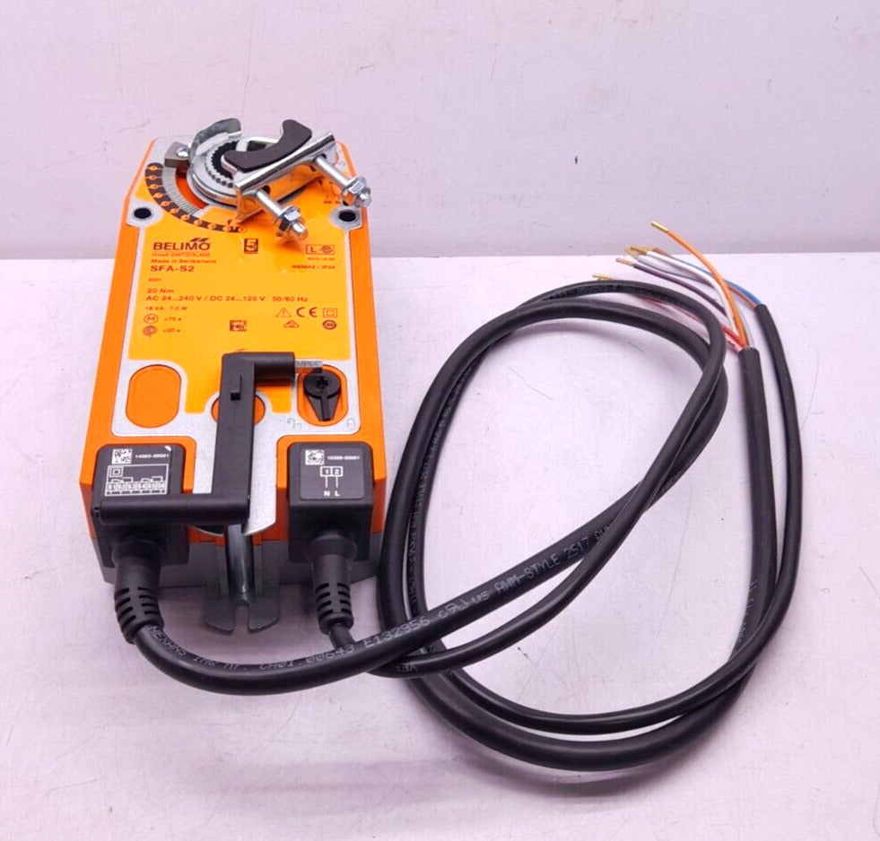 Belimo 20Nm 1-wire Spring-return Actuator 24-240VAC Aux Switch Override